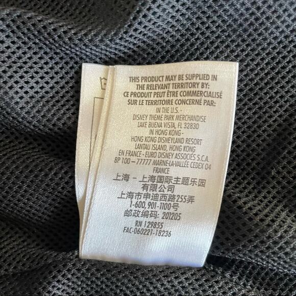 Vintage Walt Disney EMBROIDERED FLORAL Minnie Mouse Black Park Rain Jacket Small - Picture 5 of 13